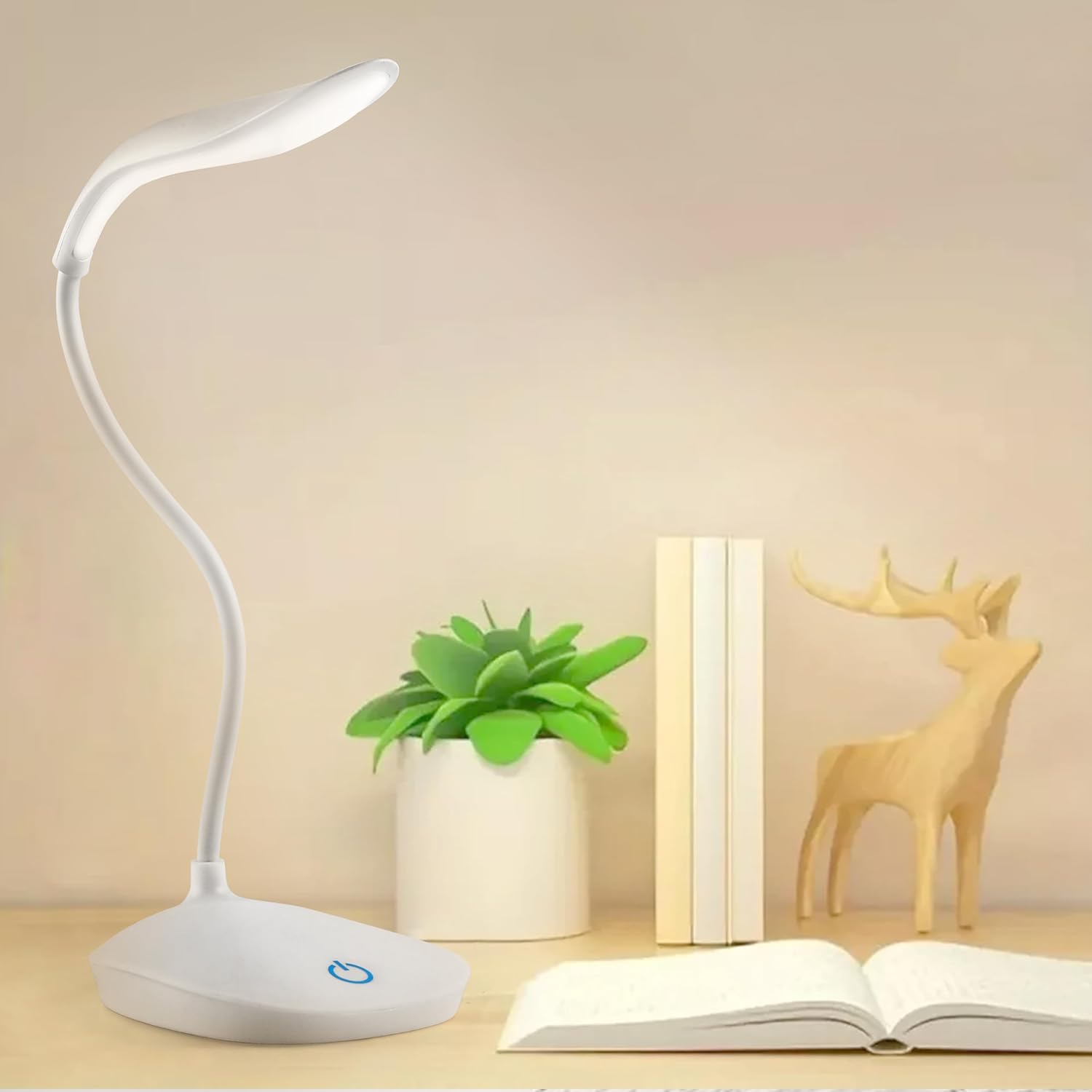 Rechargeable LED Folding Study Table Lamp – Touch Control, Dimmable, Eye-Protection Desk Light